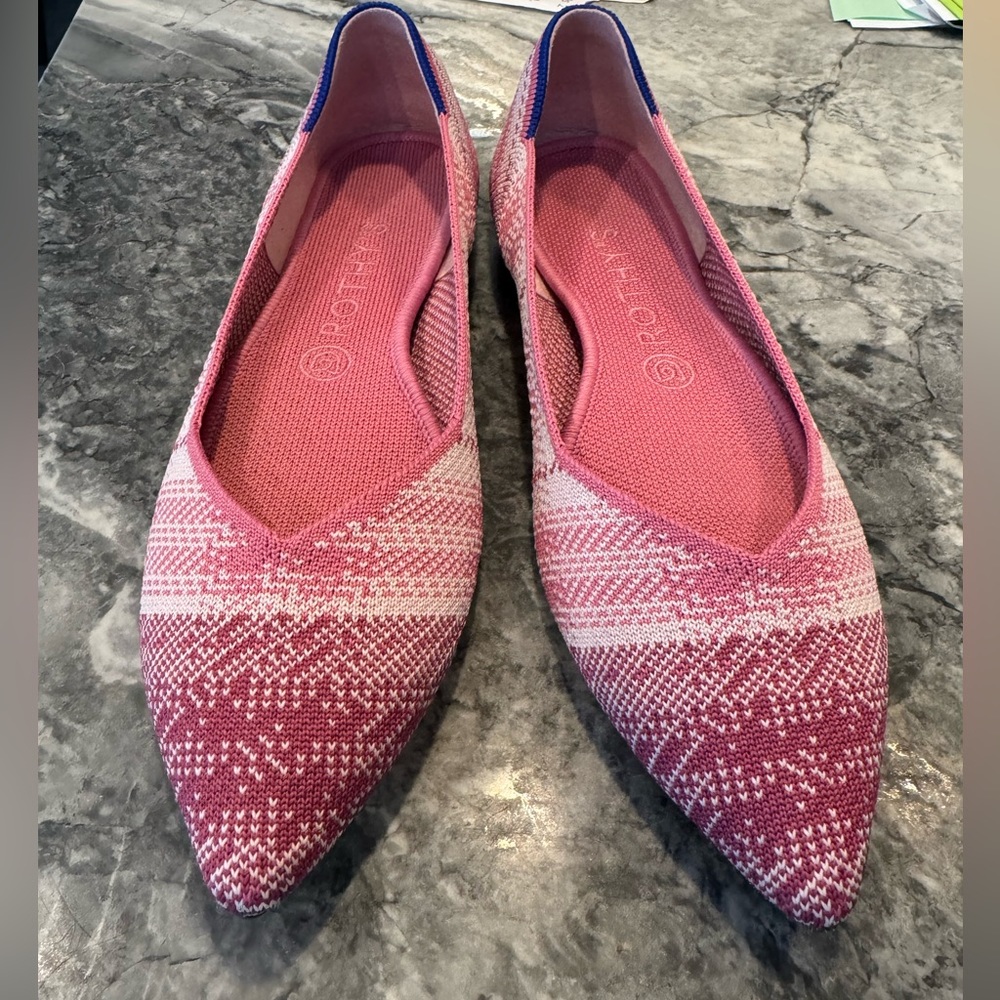 EUC Rothy’s Size 10 Pink Plaid points